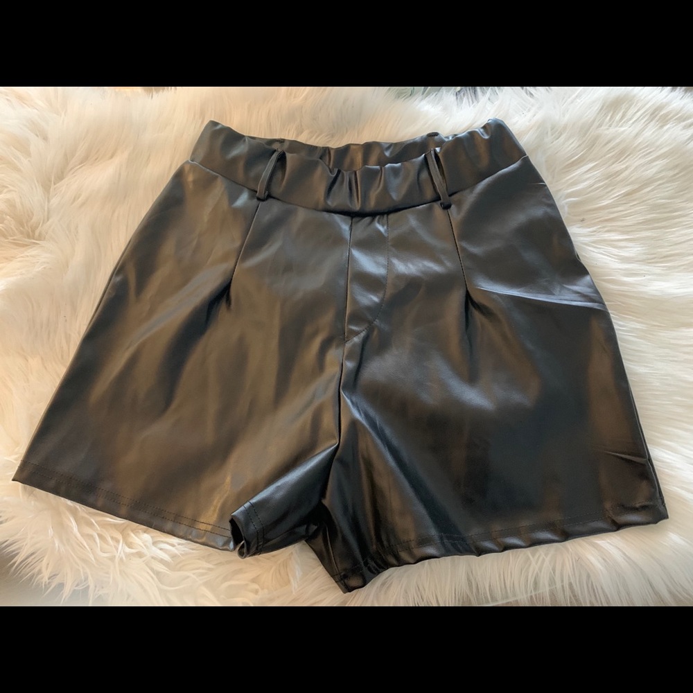 Leather shorts